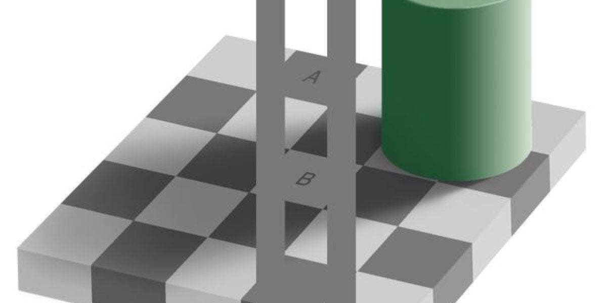 Ilusión óptica del tablero de ajedrez: solución