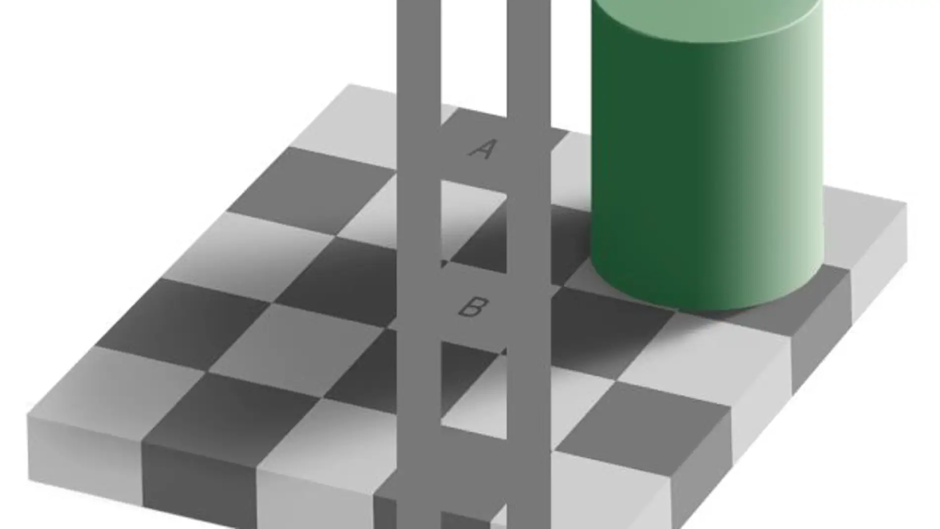 Ilusión óptica del tablero de ajedrez: solución