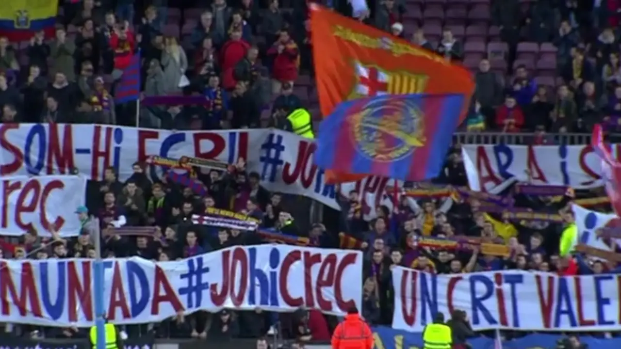 La afición del Barça confía en la remontada La afición del Barça confía en la remontada