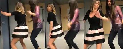 Anna Simon y Cristina Pedroche bailando reggaeton Anna Simon y Cristina Pedroche bailando reggaeton