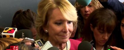 Esperanza Aguirre ante los medios