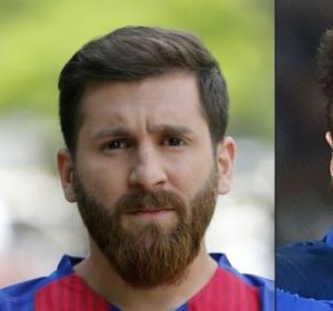 Reza Parastesh a la izquierda, Leo Messi a la derecha Reza Parastesh a la izquierda, Leo Messi a la derecha