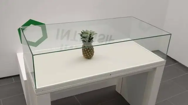 La piña expuesta en una vitrina