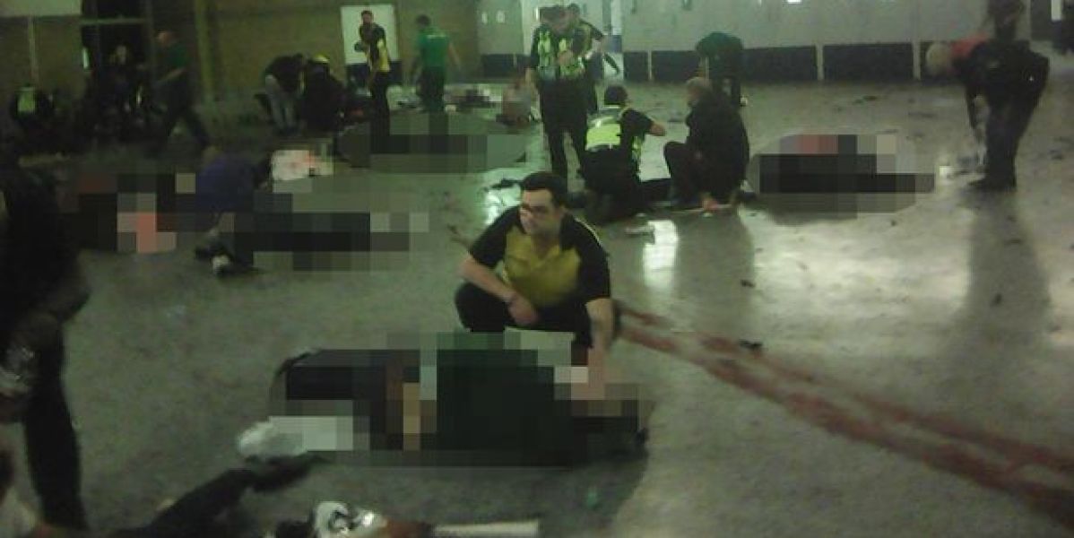 Momentos posteriores al atentado en Manchester