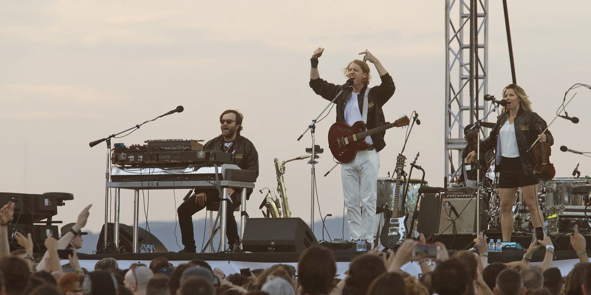 Arcade Fire, durante su concierto en el Primavera Sound 2017