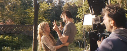 Shakira y Gerard Piqué durante el rodaje de &#39;Me Enamoré&#39;