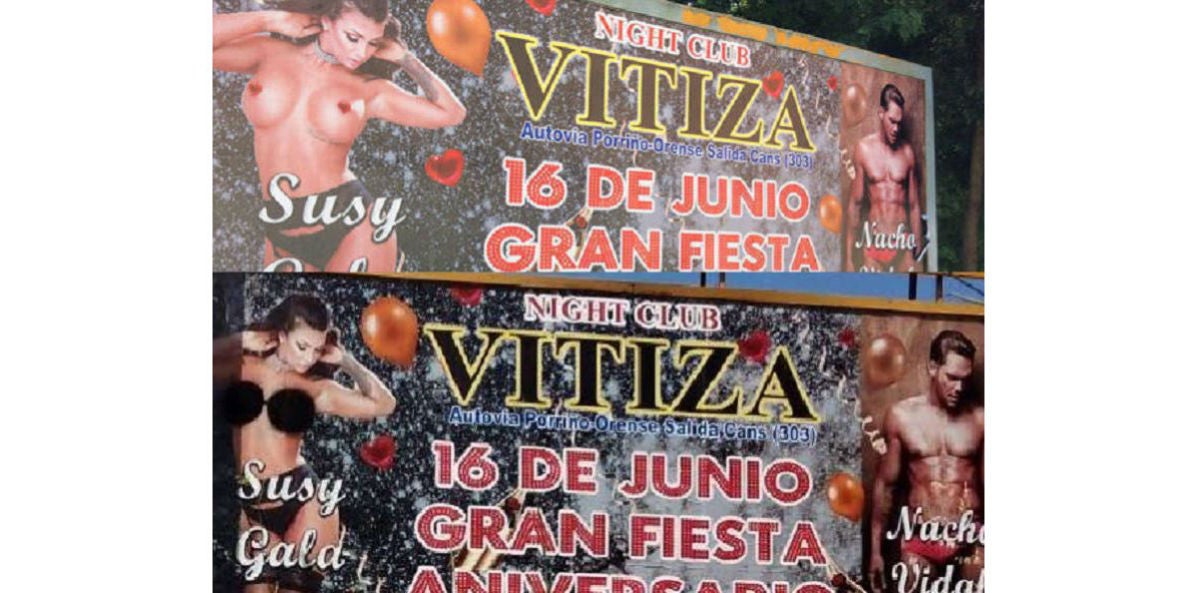 La valla de la polémica en Vigo