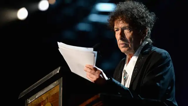 Bob Dylan lee un discurso