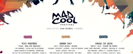 Line Up del Mad Cool 2017 con Foo Fighters, Green Day y Kings of Leon