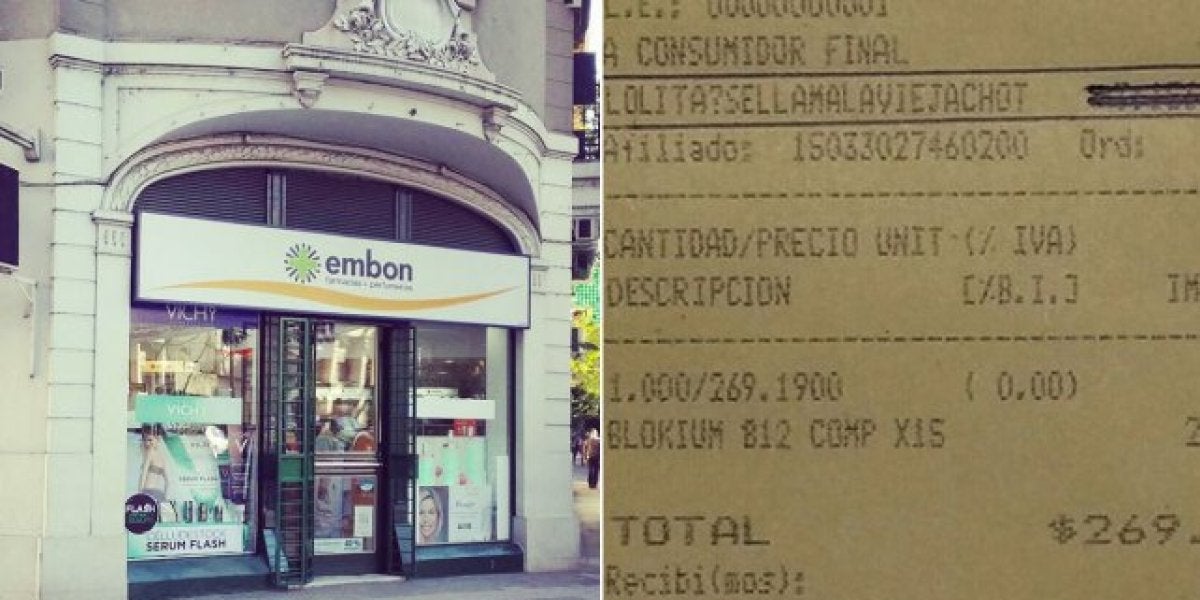 Farmacia en la que se burlaron de una anciana a través de un ticket de compra