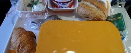 Servicio de comida en un avión Servicio de comida en un avión