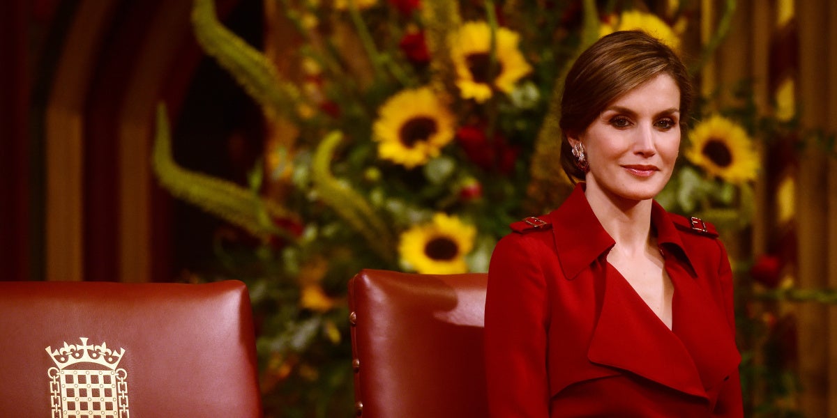 La Reina Letizia durante la visita de Estado a Reino Unido