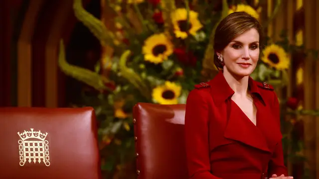La Reina Letizia durante la visita de Estado a Reino Unido