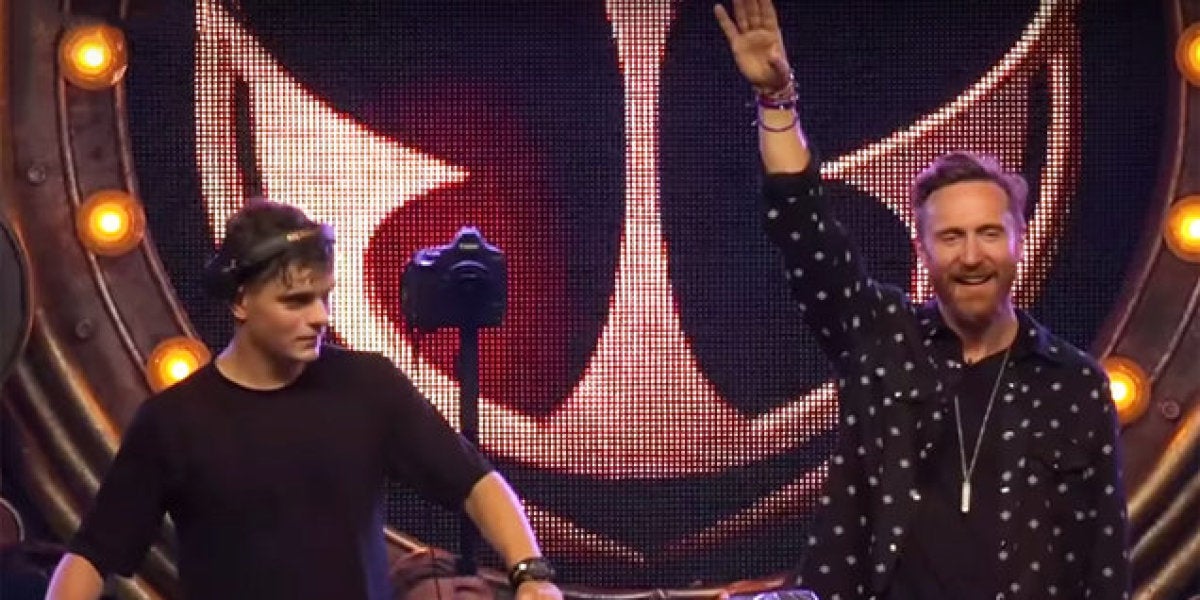 Martin Garrix y David Guetta en Tomorrowland 2017