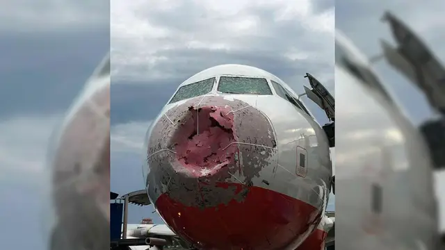 Aterrizaje de emergencia en Estambul por una granizada