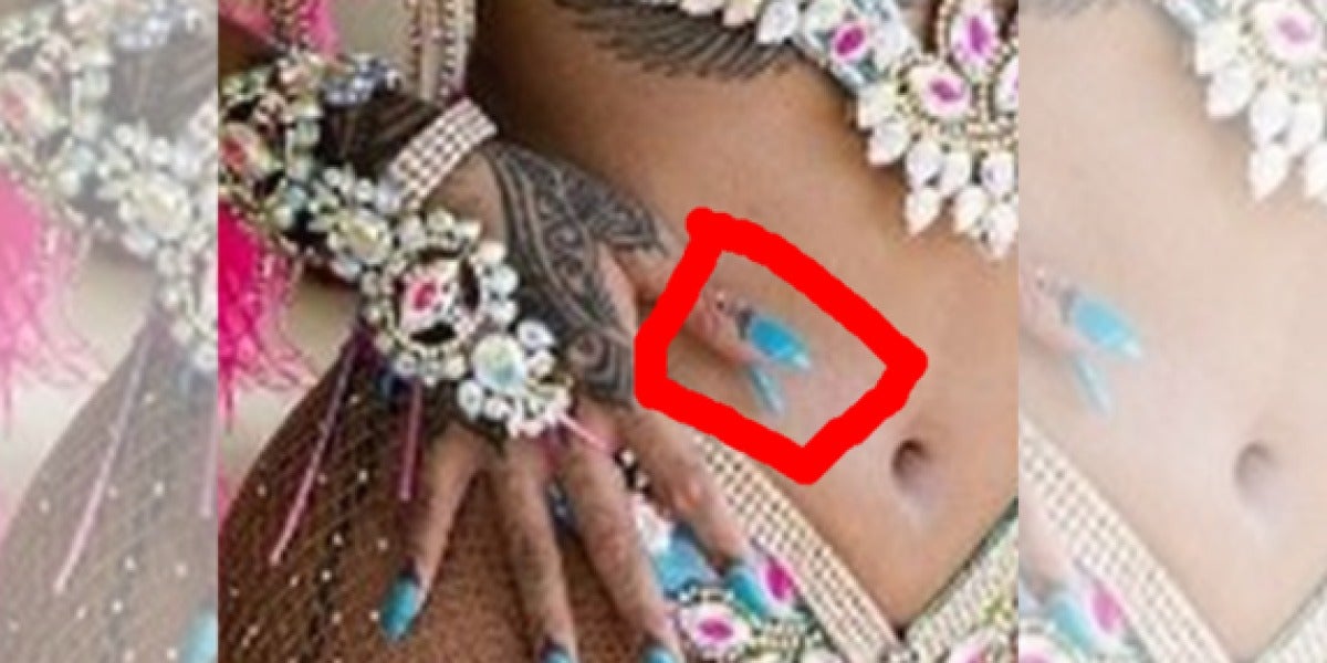 El supuesto error de Photoshop en una fotografía de Rihanna