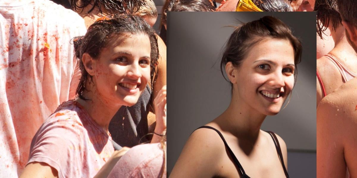 El montaje de Eva Casado con la chica de La Tomatina
