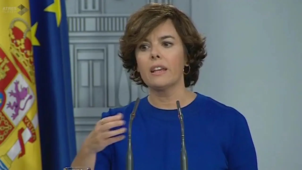 La vicepresidenta del Gobierno, Soraya Sáenz de Santamaría La vicepresidenta del Gobierno, Soraya Sáenz de Santamaría