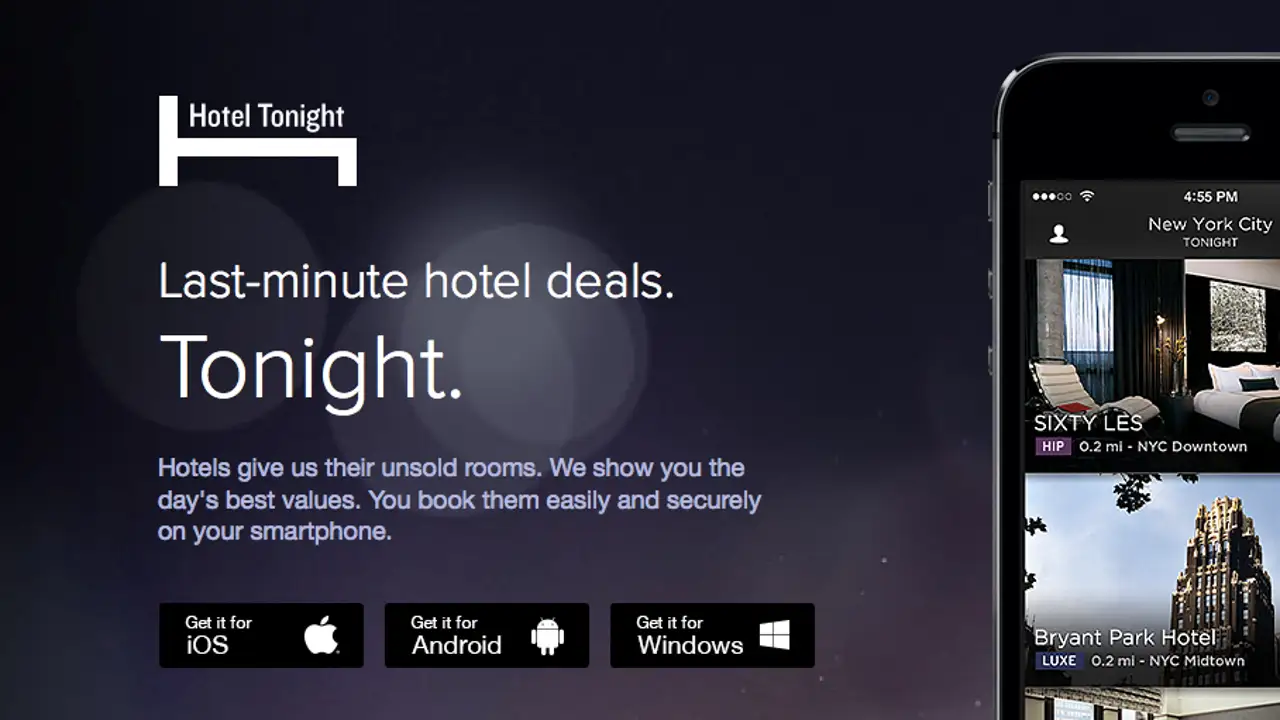 'Hotel tonight' es una app para reservar habitación en el último momento 'Hotel tonight' es una app para reservar habitación en el último momento