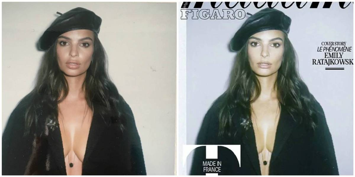 Emily Ratajkowski muestra cómo han retocado su imagen para la revista