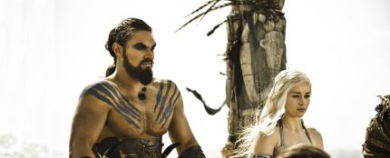 Khal Drogo y Daenerys Targaryen en su boda en &#39;Juego de Tronos&#39;