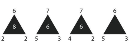 Reto matemático: ¿Qué número falta en el interior del cuarto triángulo?