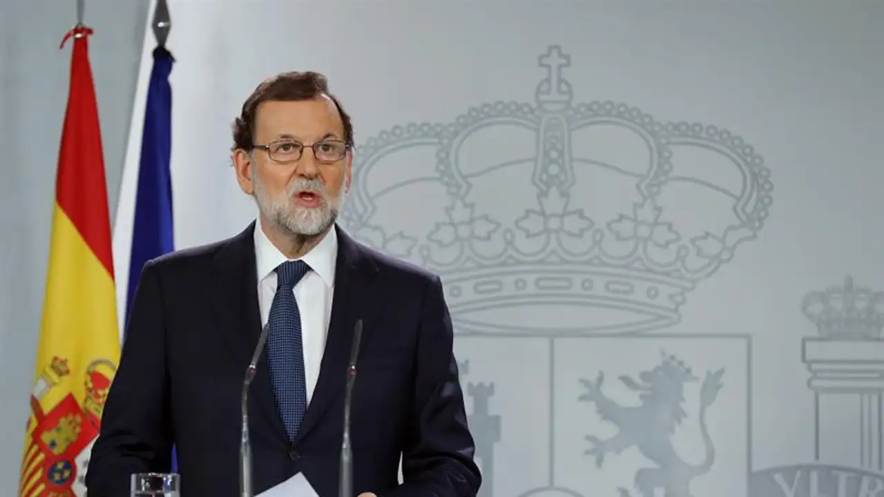 El presidente del Gobierno, Mariano Rajoy, durante su comparecencia ante los medios El presidente del Gobierno, Mariano Rajoy, durante su comparecencia ante los medios