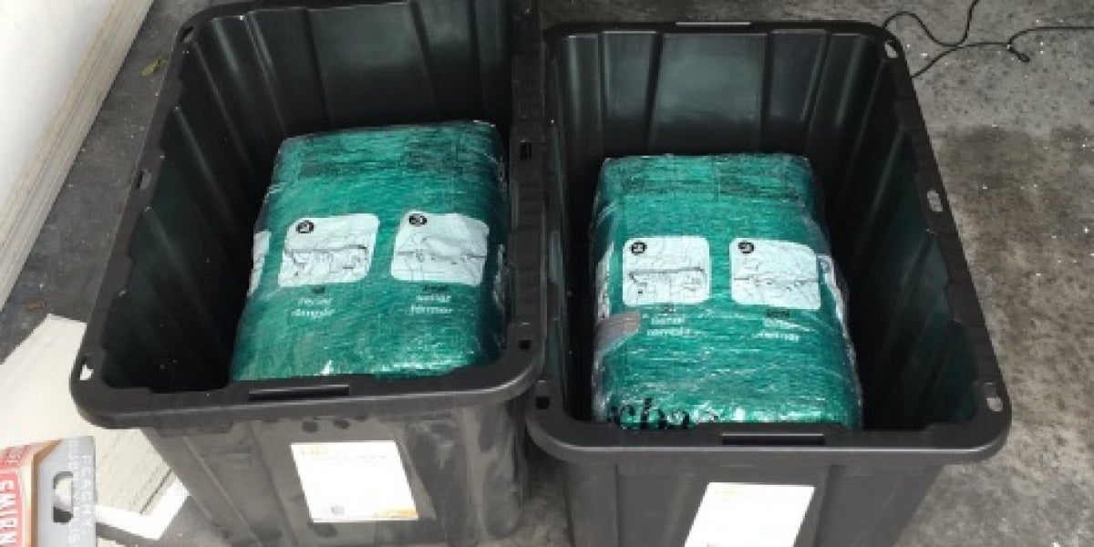 29 kilos de marihuana en Amazon