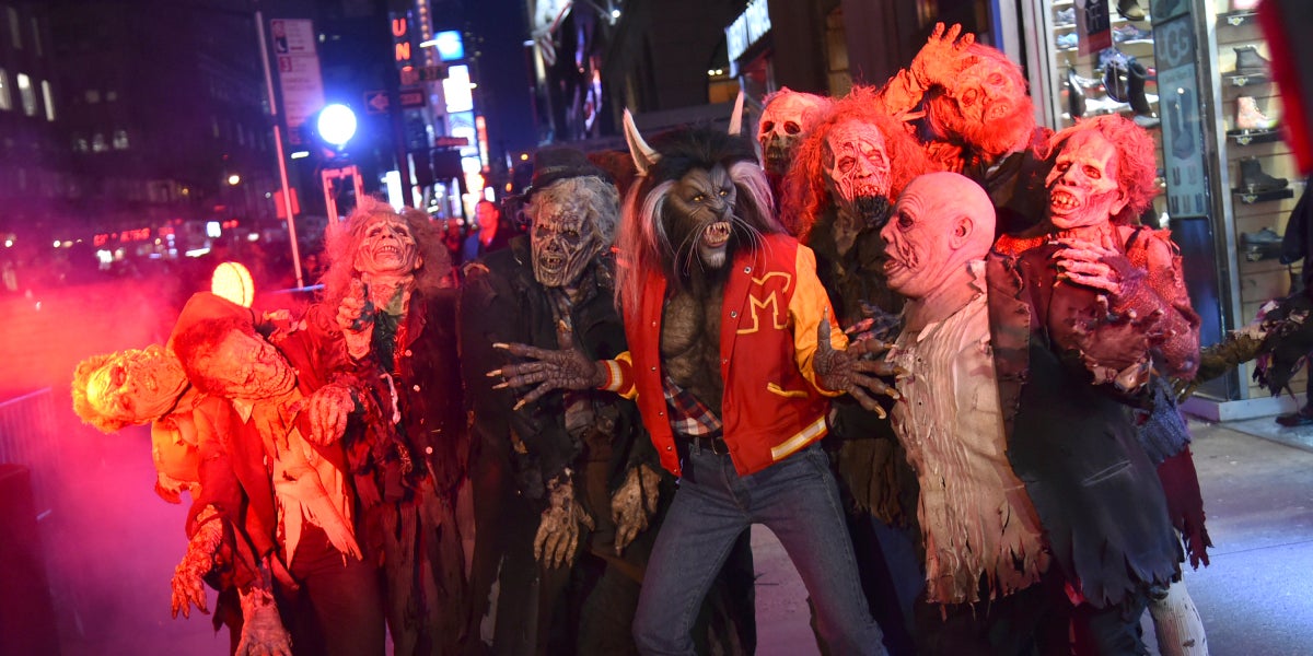 Heidi Klum durante la performance de 'Thriller'