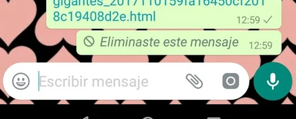 Borrar mensajes en WhatsApp Borrar mensajes en WhatsApp