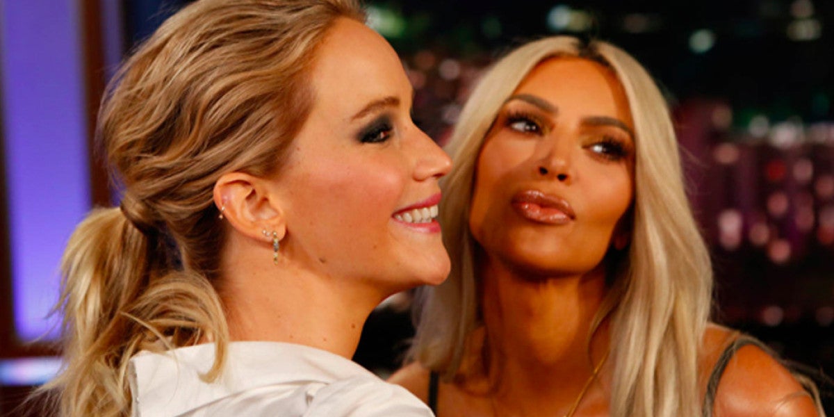 Jennifer Lawrence y Kim Kardashian