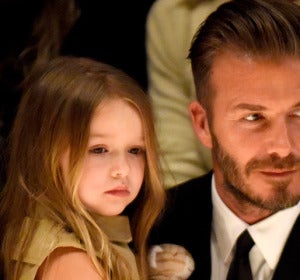 David Beckham junto a su hija Harper David Beckham junto a su hija Harper