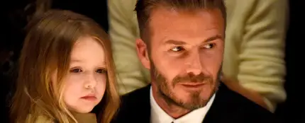 David Beckham junto a su hija Harper David Beckham junto a su hija Harper