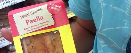 Sandwich de paella con chorizo Sandwich de paella con chorizo