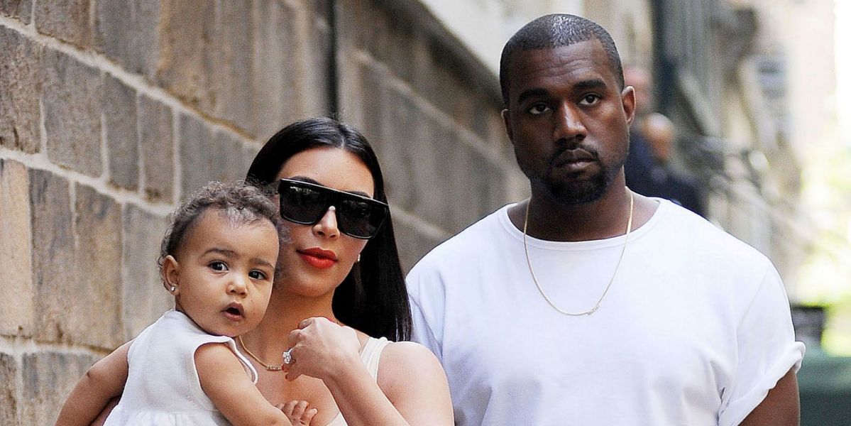 Kim Kardashian, Kanye West y la pequeña North