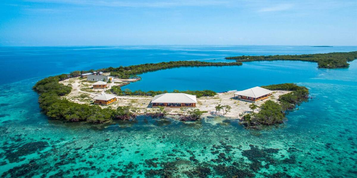 La isla privada en Placencia, Belice