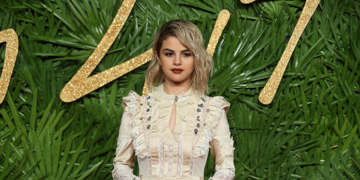 Selena Gomez durante los British Fashion Awards 2017