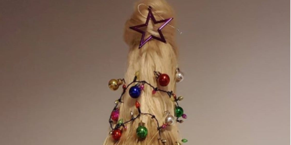Peinado "árbol de Navidad"