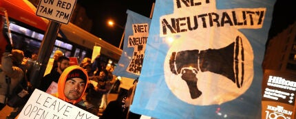 Protestas en Washington el pasado 7 de diciembre contra el fin de la neutralidad en la red