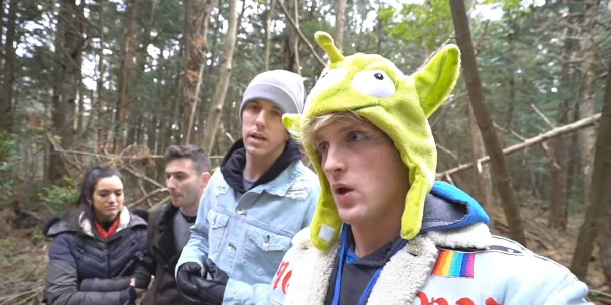 Logan Paul y sus amigos en el polémico vídeo