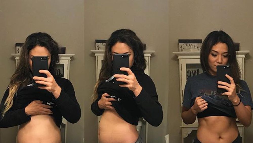 Michelle Middleton muestra cómo se hincha su vientre