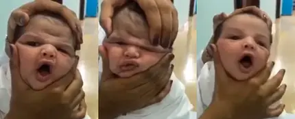 Uno de los bebés maltratados por las enfermeras para divertirse Uno de los bebés maltratados por las enfermeras para divertirse