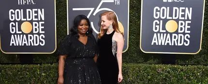 Octavia Spencer y Jessica Chastain en la alfombra roja de los Globos de Oro 2018 Octavia Spencer y Jessica Chastain en la alfombra roja de los Globos de Oro 2018
