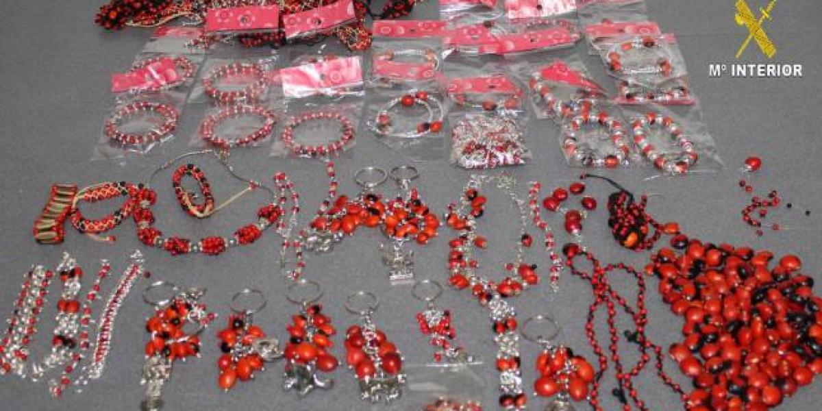 Pulseras incautadas por la Guardia Civil