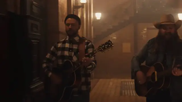 Justin Timberlake y Chris Stapleton en el vídeo de 'Say Something'