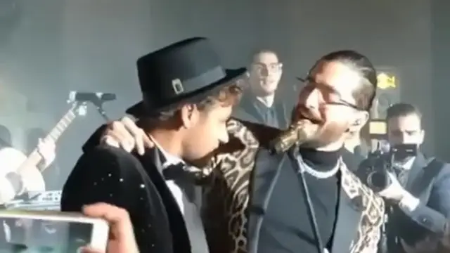 Maluma y Neymar en el cumpleaños del futbolista