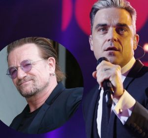 Robbie Williams y Bono Robbie Williams y Bono