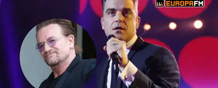 Robbie Williams y Bono Robbie Williams y Bono
