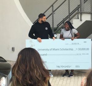 Drake en la Universidad de Miami Drake en la Universidad de Miami