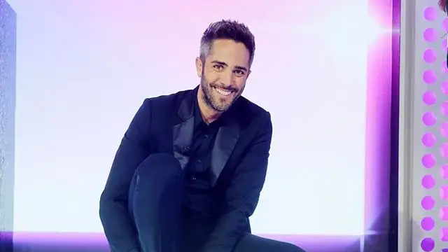 Roberto Leal en el plató de OT
